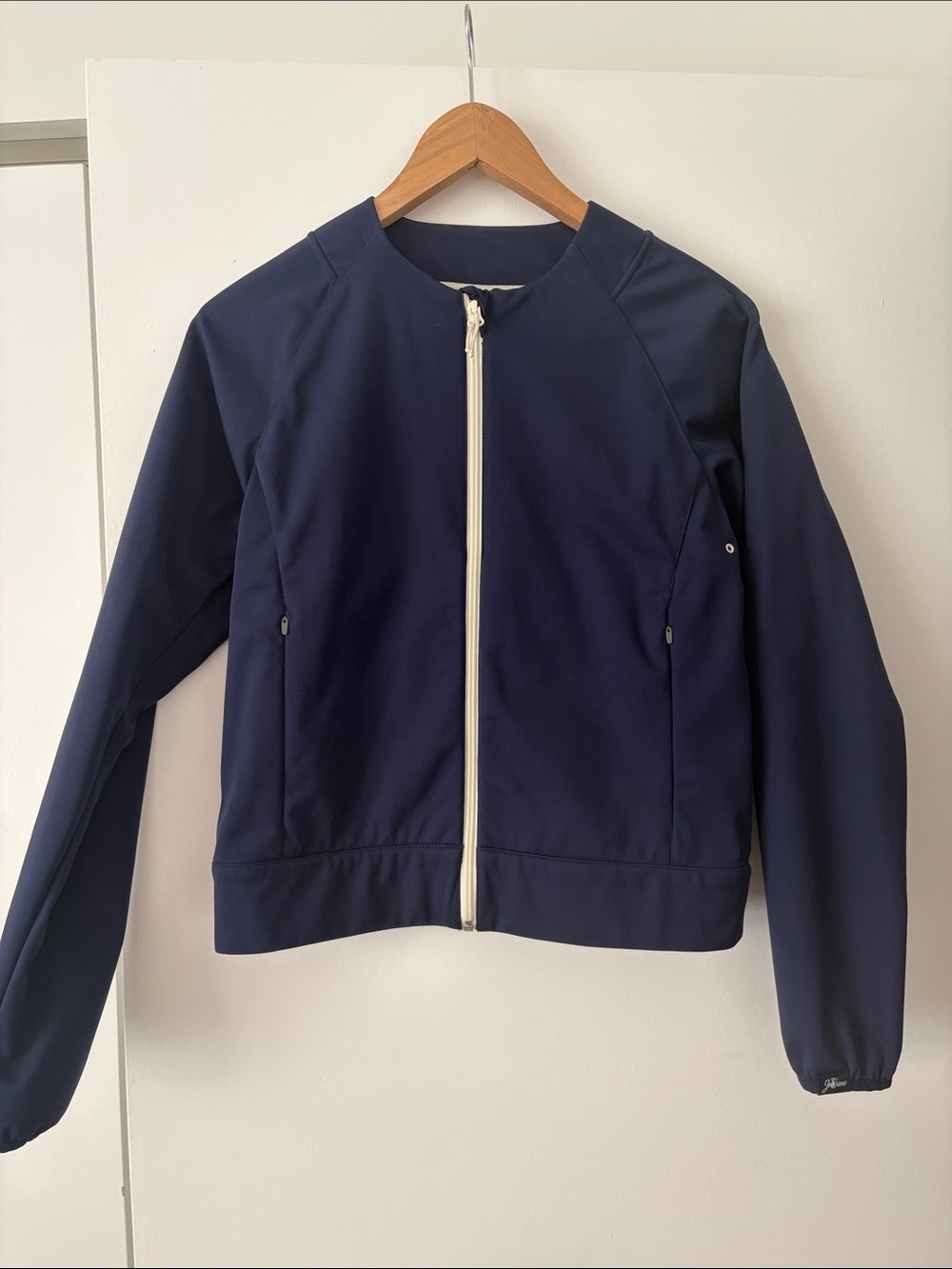 New Balance Navy Bomber Jacket with White Zip